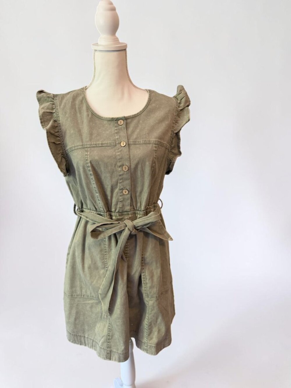 🌿 New In Utility Style Dress | Size Large | 100% Cotton - Picture 9 of 13